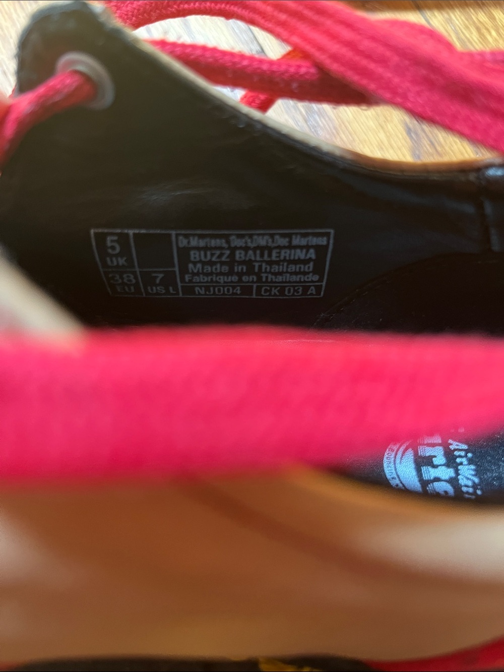 Dr. Martens Buzz Ballerina Red and Tan - Picture 4 of 6